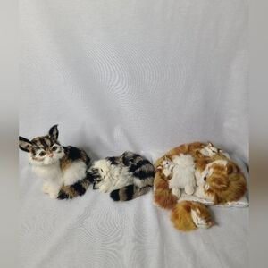 Realistic Lifelike Cat lot- Made from real rabbit fur- FLAWED READ INFO